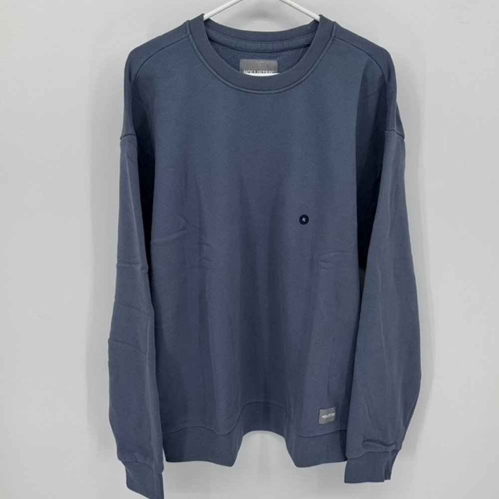 Men's Hollister Relaxed Fit Slate Crew Neck Sweatshirt XL